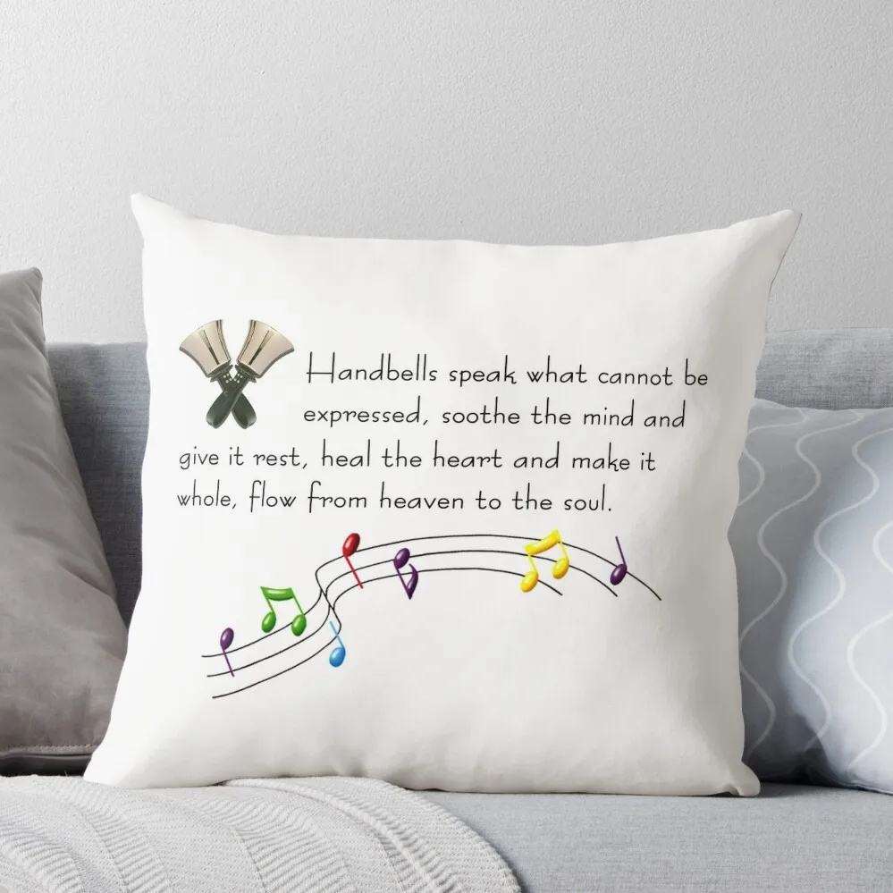 

Handbells Speak What Cannot Be Expressed Throw Pillow Decorative Sofa Cushion Couch Pillows