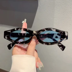 KAMMPT Oval Sunglasses 2024 New Fashion Vintage Candy Color Beach Vacation Shades Women Retro Vintage Brand Outdoor Sun Glasses