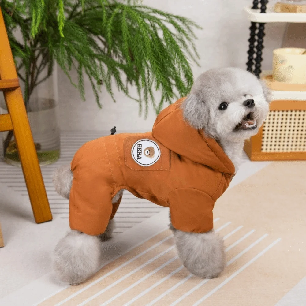 

Hoodies Style Warm Winter Dog Jumpsuit Thicken Waterproof Dog Cotton Jacket Padded Design Fleece Dog Coat Outdoor