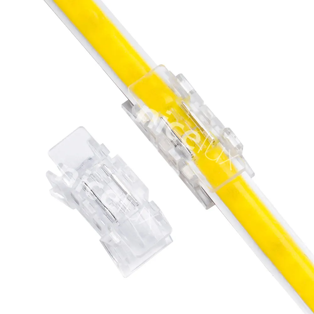 LED Strip terminal extensão do fio conectores, clipes fixos para 2835, 5050, SMD COB LED acende a conexão, 2 pinos, 5mm