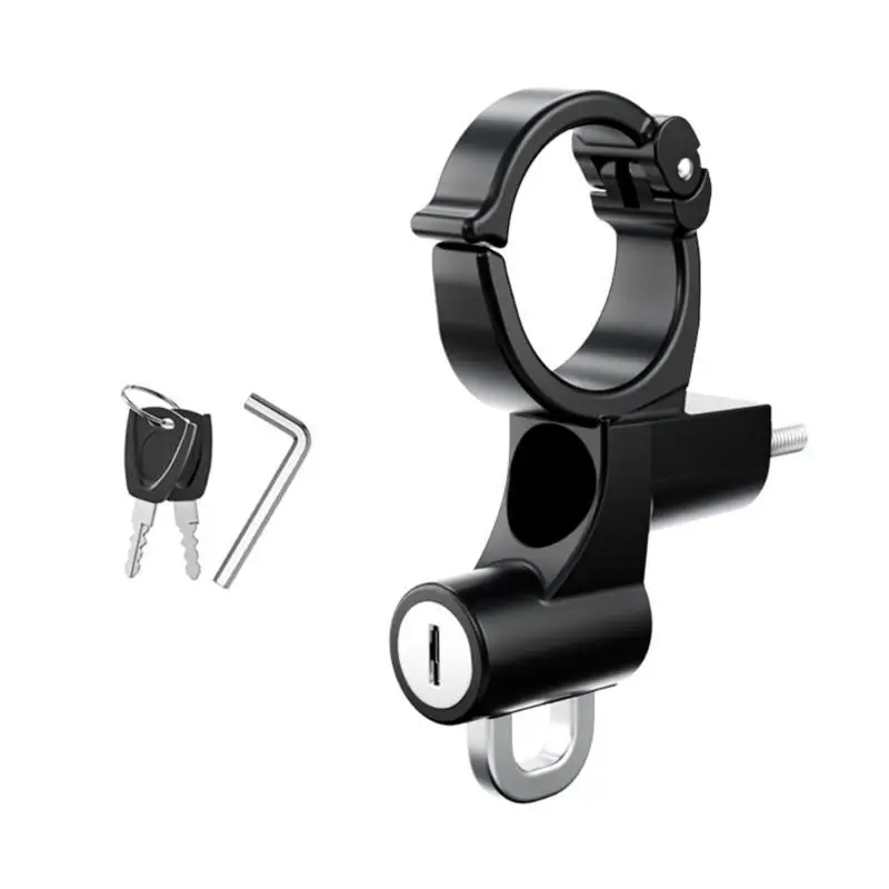 

31BC Universally Motorbike Helmets Lock AntiTheft Helmets Safety Lock Metal 20mm-38mm with 2 Helmets Accessory