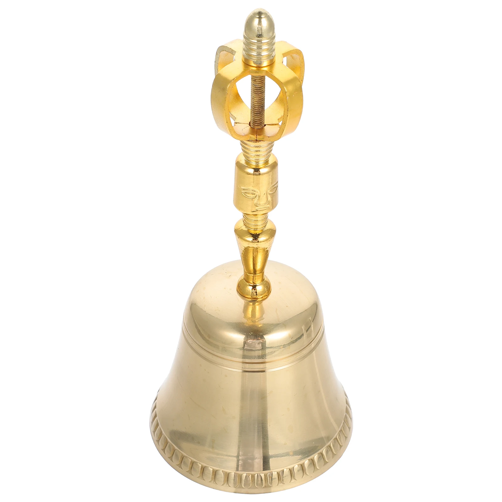 

Bell Retro Small Brass Ringing Ornate Held Bell for Home Temple Decor Buddha Ritual Craftsmanship Durability
