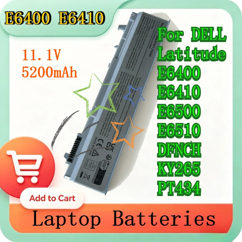 Full Compatible Battery For DELL Latitude E6400 E6410 E6500 E6510 DFNCH KY265 PT434