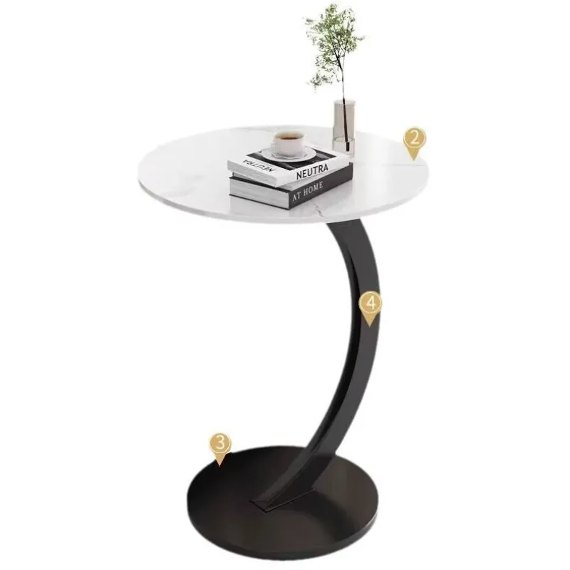 

Coffee table small apartment living room sofa side coffee table round corner simple modern guest dining room balcony round table