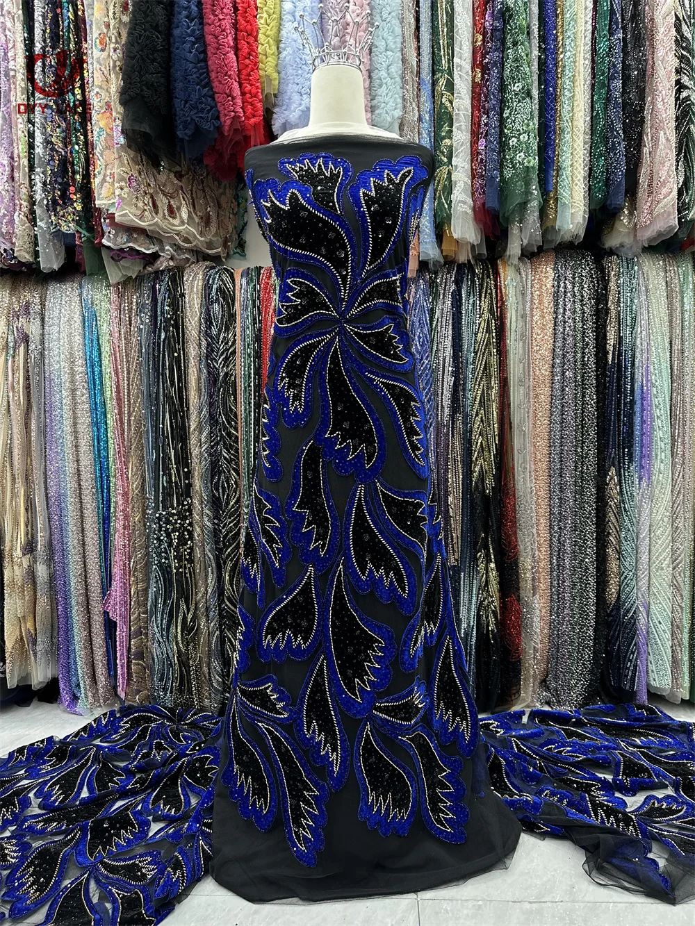 

African Sequins Velvet Lace Fabric Nigerian French Mesh Net Lace Fabrics For Sewing 2025 High Quality Wedding Party Dress