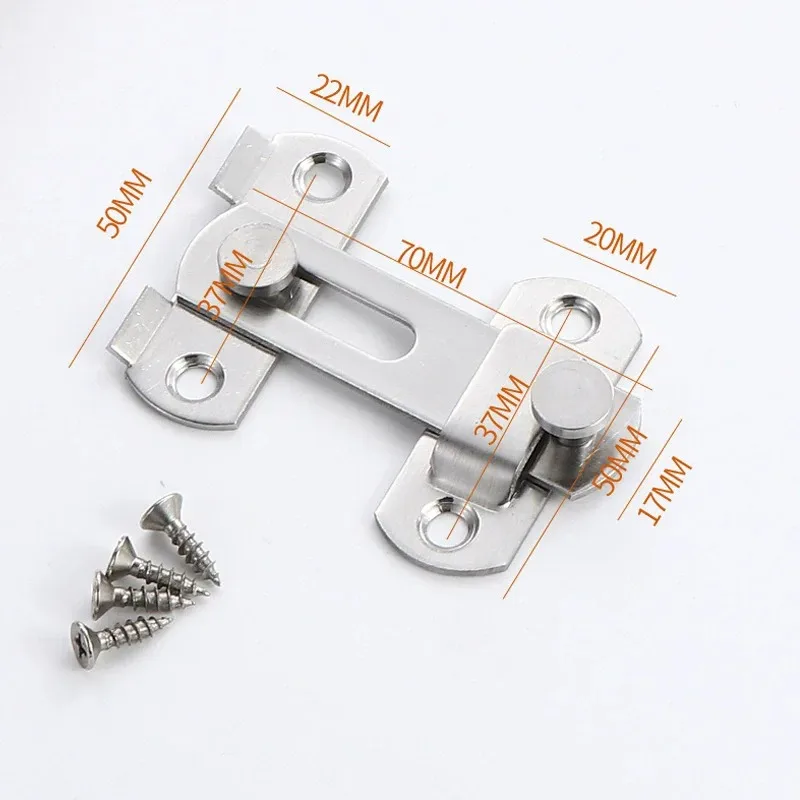 1 Stück Edelstahl Schiebetürschloss Hardware Torriegel, Fensterschrank, mattschwarz, silberfarben