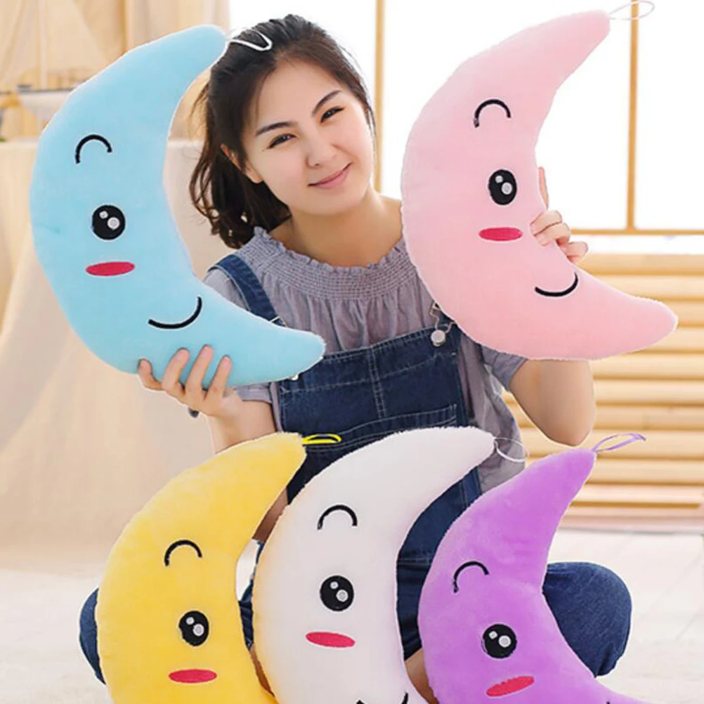 

Pink Creative Light Up LED Moon Luminous Throw Pillow Glow Cushion Baby without