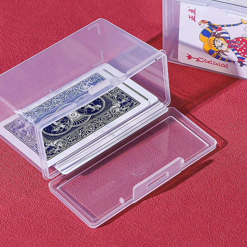 Estuche transparente para cartas de juego, caja de almacenamiento de cartas, soporte, organizador de tarjetas comerciales, 1 unidad