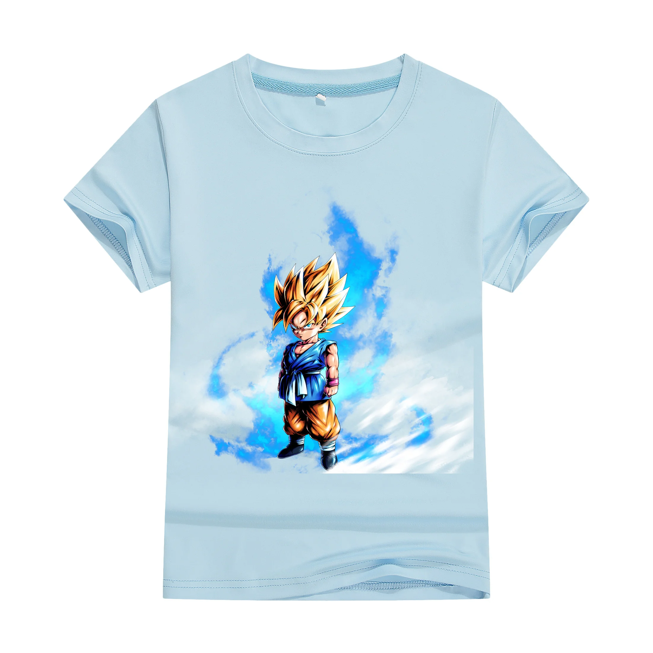 

2025 Summer Dragon Ball Z Boys' T-shirt Cartoon Goku Print O Neck Men's Harajuku Fashion Short Sleeve Casual Top