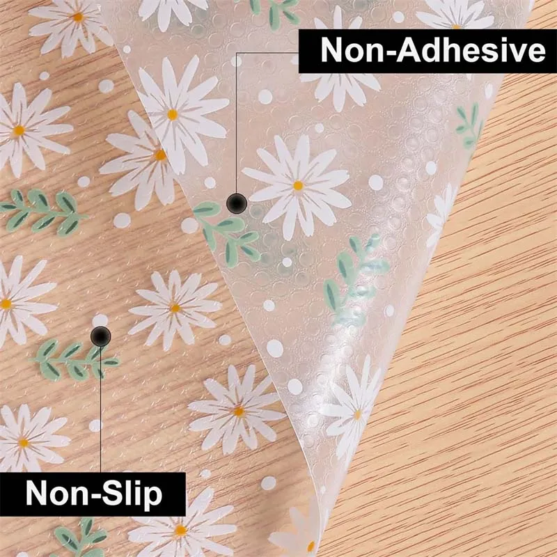 45x100CM Cute Daisy  Print Drawer & Shelf Liners Oil-proof Waterproof Drawer Mat Can Be Cut Kitchen Closet Placemat Shoe Pad