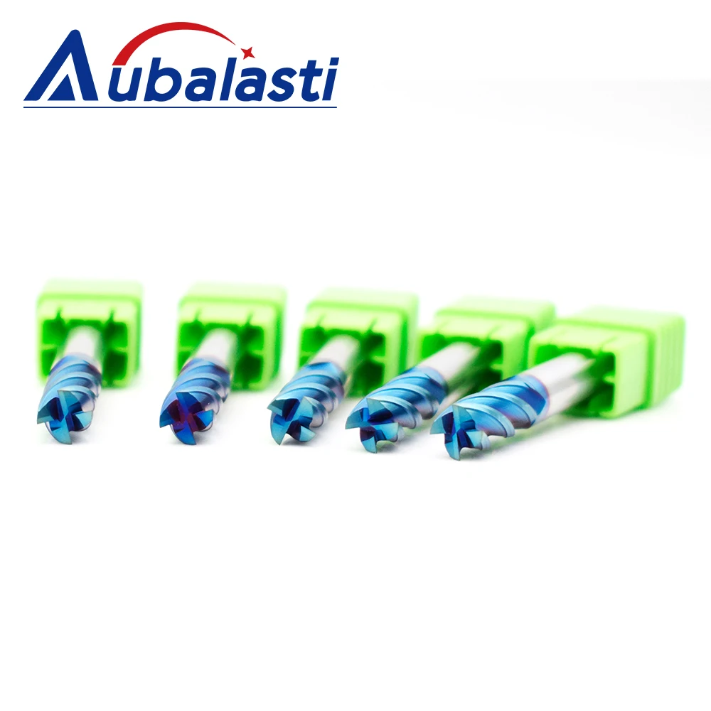 

Aubalasti 4 Flutes HRC65 Carbide End Mill CNC Cutting Tools Alloy Carbide Milling End Mills Tungsten Steel Milling Cutter Square