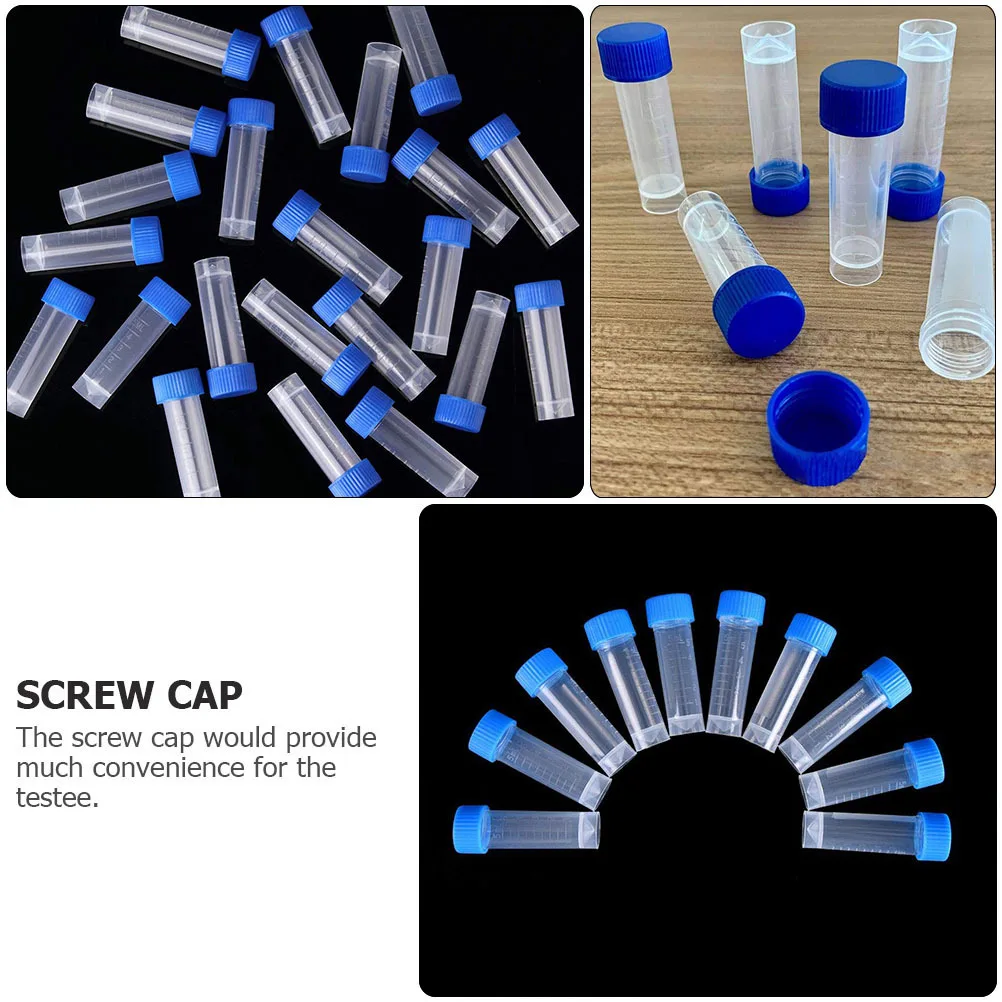 

5Ml Freezing Cryovial Sample Tubes Screw Lids Cold Plastic Tube Laboratory Experiments Liquid Storage Cryovial Tubes Plastic