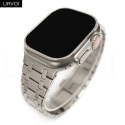 URVOI Band for Apple Watch Ultra 3 2 Series 11 10 9 8 7 SE3 316L AP Stainless steel Strap for iWatch wristband butterfly buckle