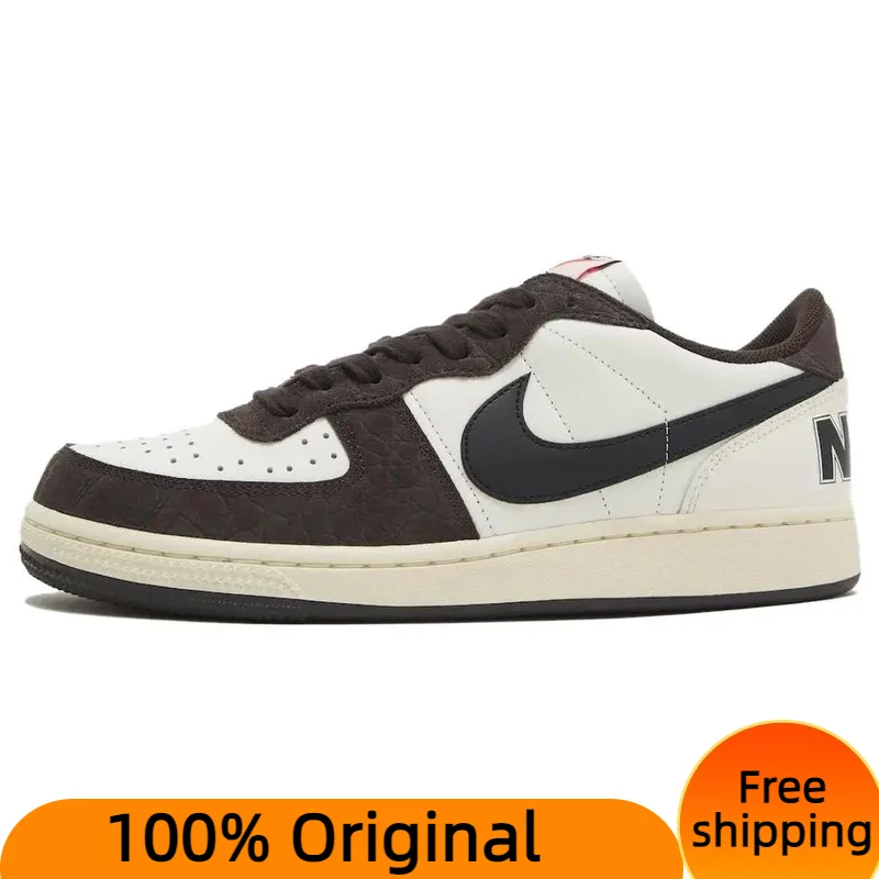 

Nike Terminator Low Croc Velvet Brown Sneakers shoes With Original Box