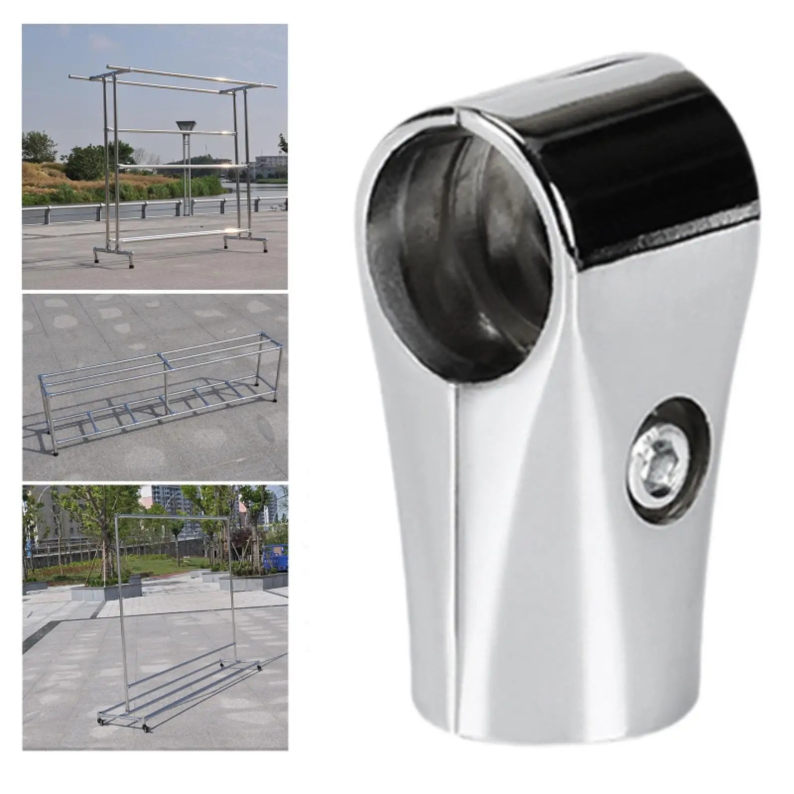 Tee Tube Pipe Connector Quick Water Coupling Hose Connectors Set Aluminum Alloy for Boat Rail Display Rack Drying Rack