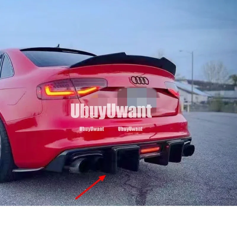 Hoge Kwaliteit Koolstofvezel Achterbumper Lip Spoiler Diffuser Protector Voor Audi A4 S4 B8 B8.5 Sedan 4 Pintu 2008-2016