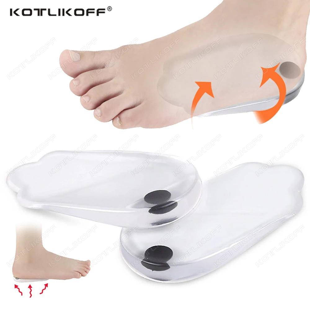 1/2 Paar orthopädische Einlegesohlen, selbstklebend, O/X, Bein-Valgus-Korrektur, Silikongel, Magnet, Massage für Männer und Frauen, Fersenpolster