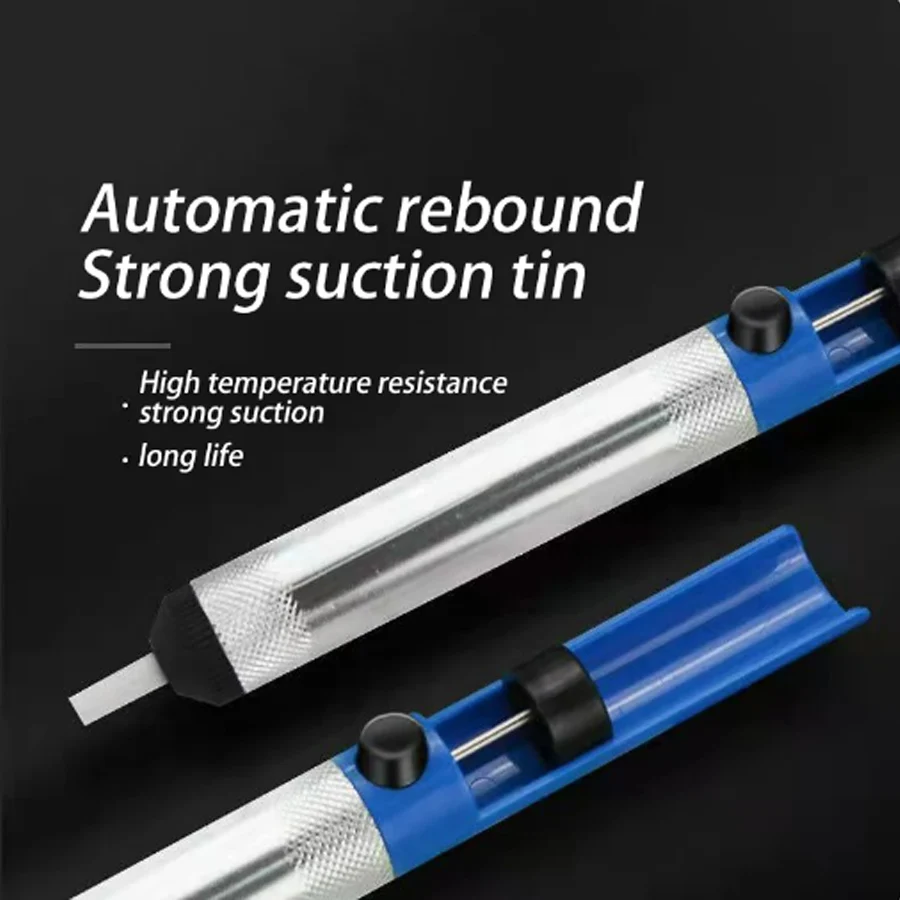 Aluminium Desoldering Suction Pump Tool Solder Sucker Suction Tin Pen Removal Device Blue Vacuum Soldering Iron Desolder