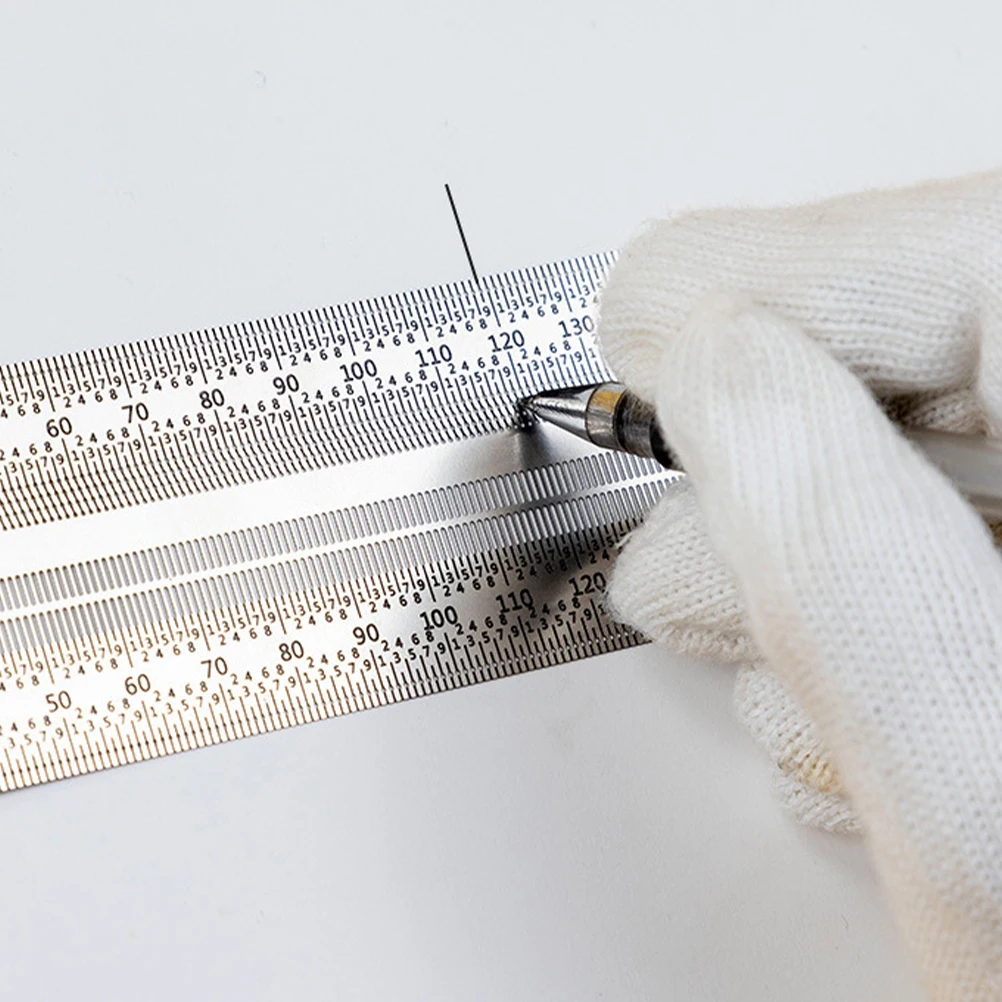 

1pc Stainless Steel Straight Woodworking Try Square Dividing Rule For Precise Marking Durable Carpentry Tool T-Shape Measuring