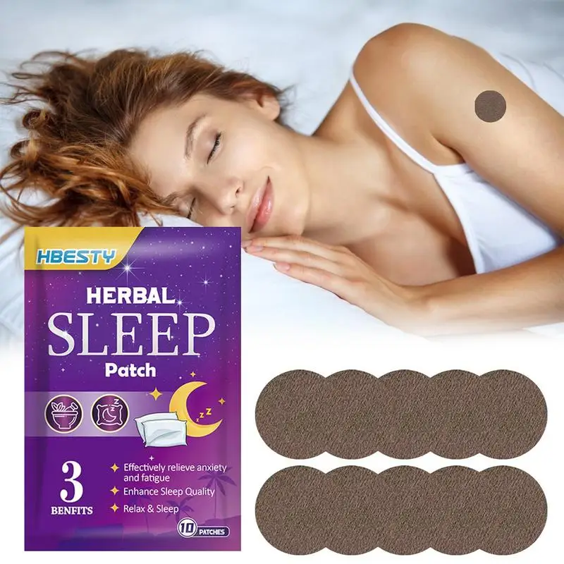 

10pcs Improve Insomnia Aticker Sleeping Patches Health Care Anxiety Soothing Quick Sleep Patches Herbal Help Sleep Stickers