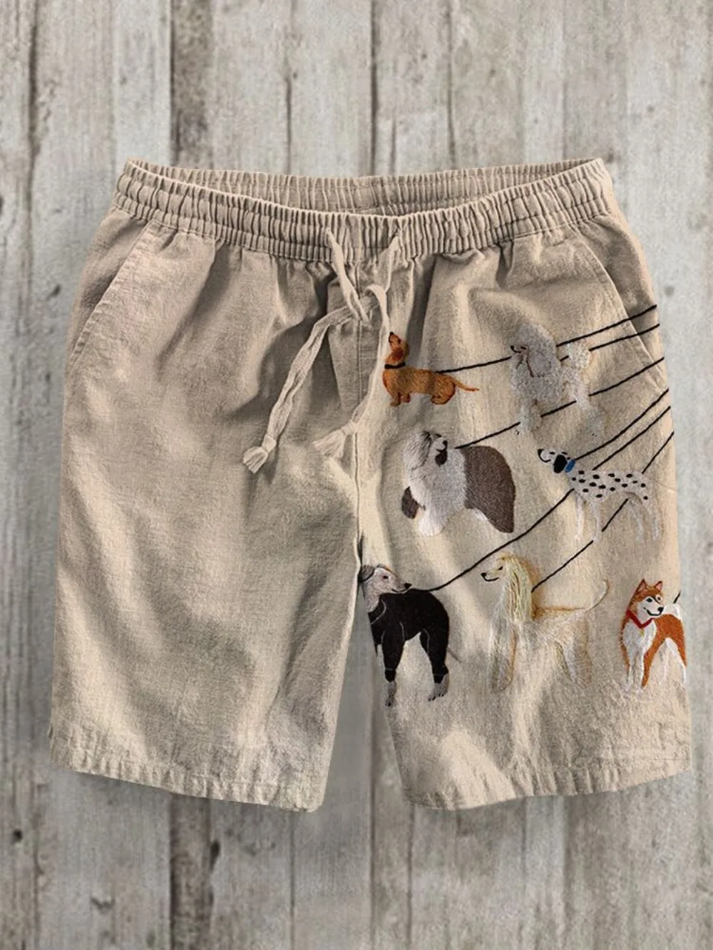 Love Puppy Cute Dogs Urban Style Shorts Summer Cool Chic Cartoon Animal Beachwear Men Streetwear Unisex Couple Casual Clothing
