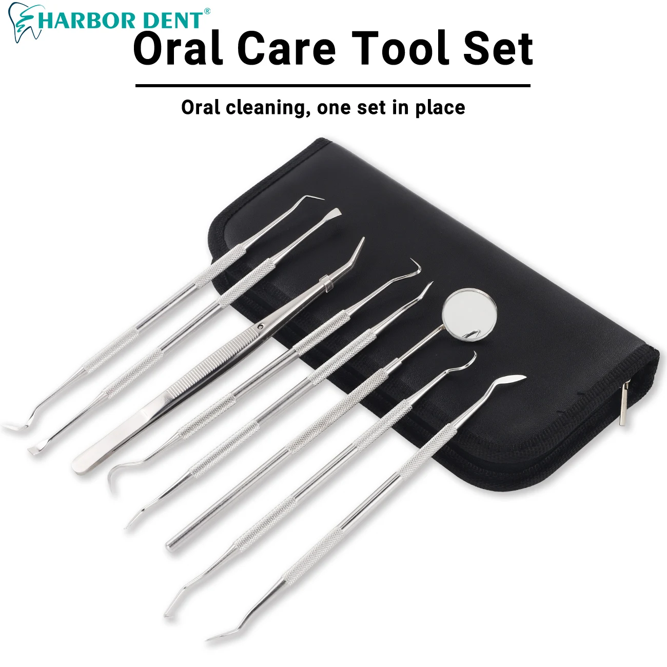 8pc Dental Carving Plaster Knife Practical Stainless Steel Teeth Wax Dentist Tool kit Probe Dental Instrument Tools Organizer