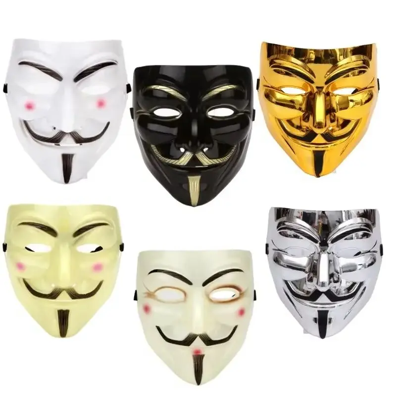 

Маска V значит Вендетта Гая Фокса, фильм, косплей, хакер, анонимный костюм на Хэллоуин, Рождественскую вечеринку, аксессуар для взрослых и детей