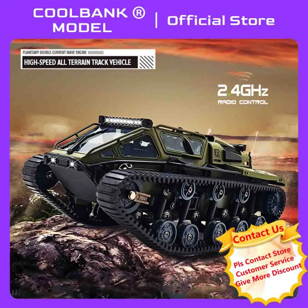 1:16 G2067 LED Light Full Scale Tracked Tank Simulation Model Toy 2.4Ghz RC Car Model Drift Remote Control Off-Road Vehicle Boys