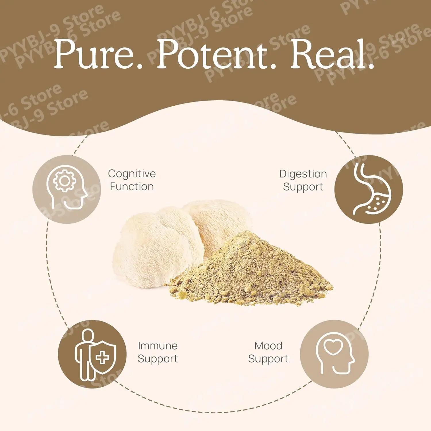 Organic Lion’s Mane Mushroom Extract Capsules Beta Glucan Plant Based Supplement for Focus Memory Daily Wellness 120 Count