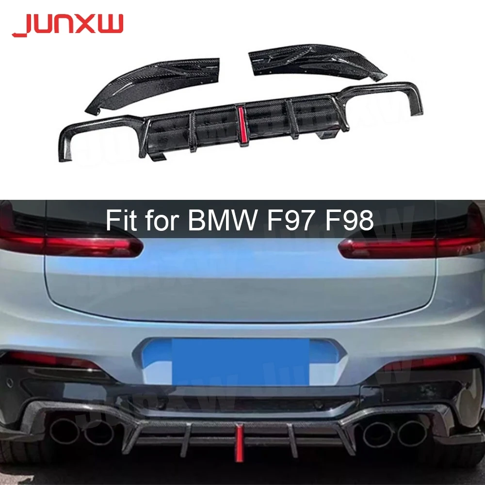 

Carbon Fiber FRP With Light Rear Bumper Diffuser Splitters for BMW X4M F98 2019-2021 Rear Bumper Lip Bodykit