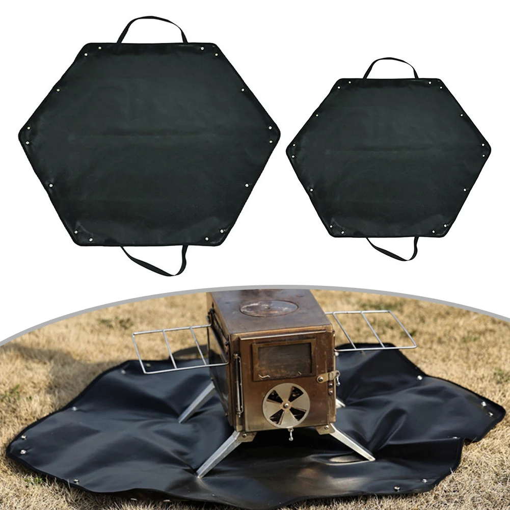 

Outdoor Fireproof Pad Campfire Resistant Mat Hiking Outdoor Camping Easy Folding Erectable Edge Heat Resistance