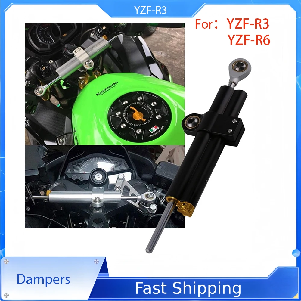 

For Yamaha YZF-R3 YZF-R6 TDR 250 CS3C CS5 SR1SR125 XJR1300 Kawasaki MT07 MTO9 ZX6R 260/365MM Ohlins Suspension Steering Dampers