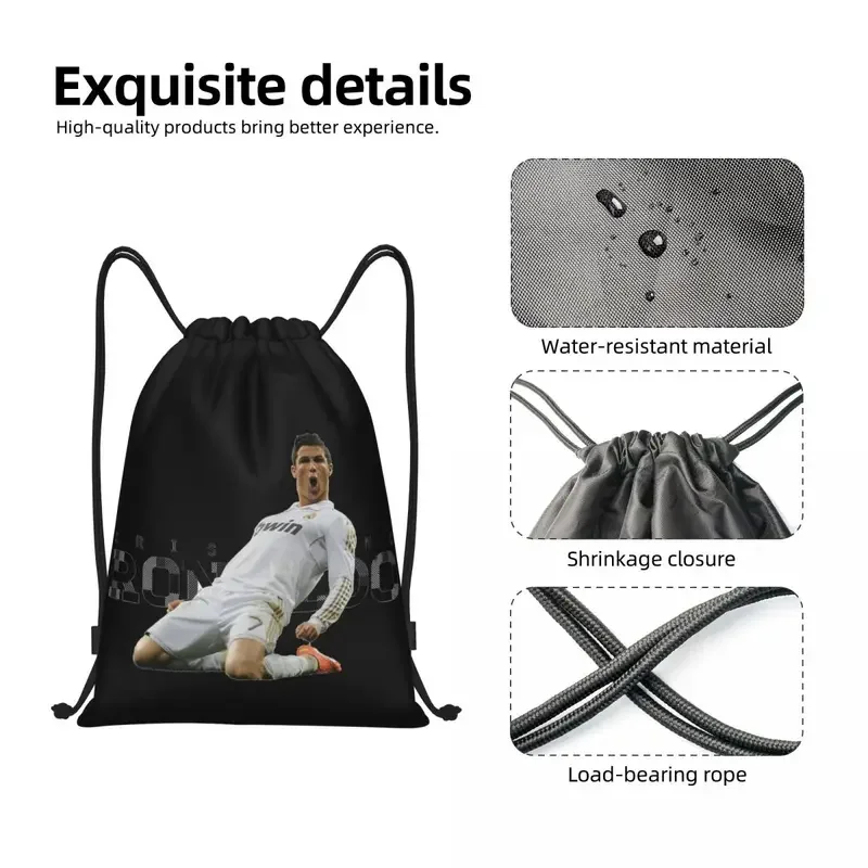 Brazil (6) Cristianoes And Ronaldoes Backpack Humor Graphic Knapsack Drawstring Bags Gym Bag Cute Sports activities