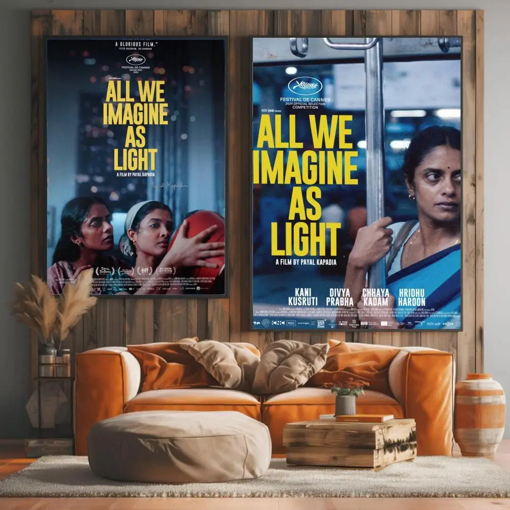 classic movie A-All We Imagine as Light-T Painting Calligraphy Elegant Botanical Decor for Living Room Modern Interior Design
