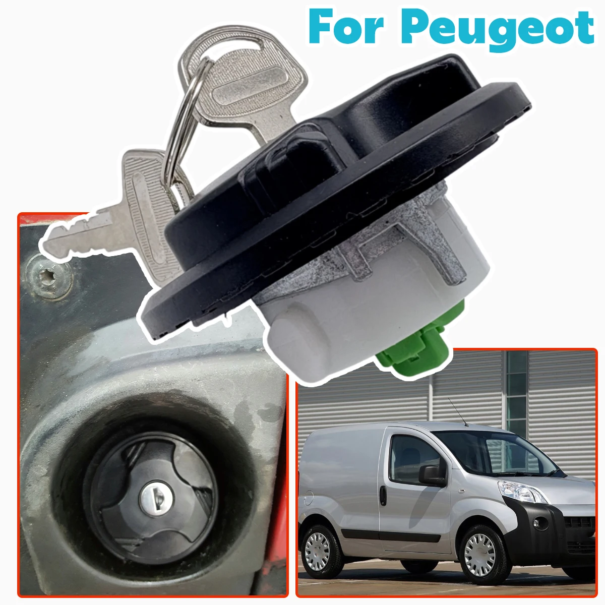 Fuel Filler Locking Tank Cap Keys for Peugeot Bipper Boxer Security Lockable Plug Repair Parts Diesel/Petrol Accessories Engine