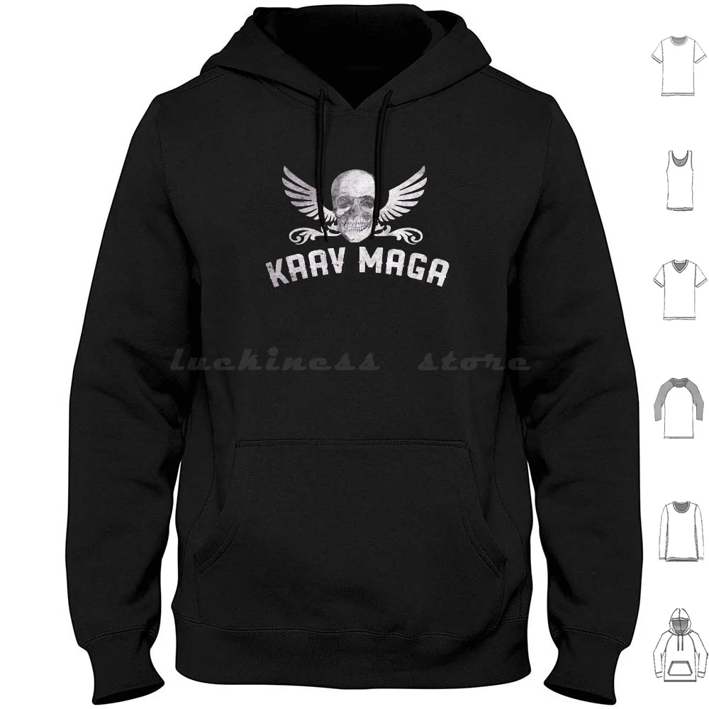 Badass Cool Krav Maga Skull And For Krav Maga Hoodies Long Sleeve Krav Maga Krav Skull Fierce Idf Israeli Special