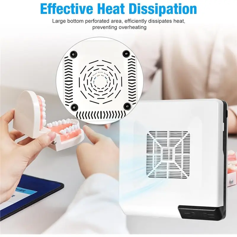 Reusable Filter Dust Collector For Desktop Polishing, Dust Suction Extractor,LED Light And US Plug Fi For Strong Dust Absorption
