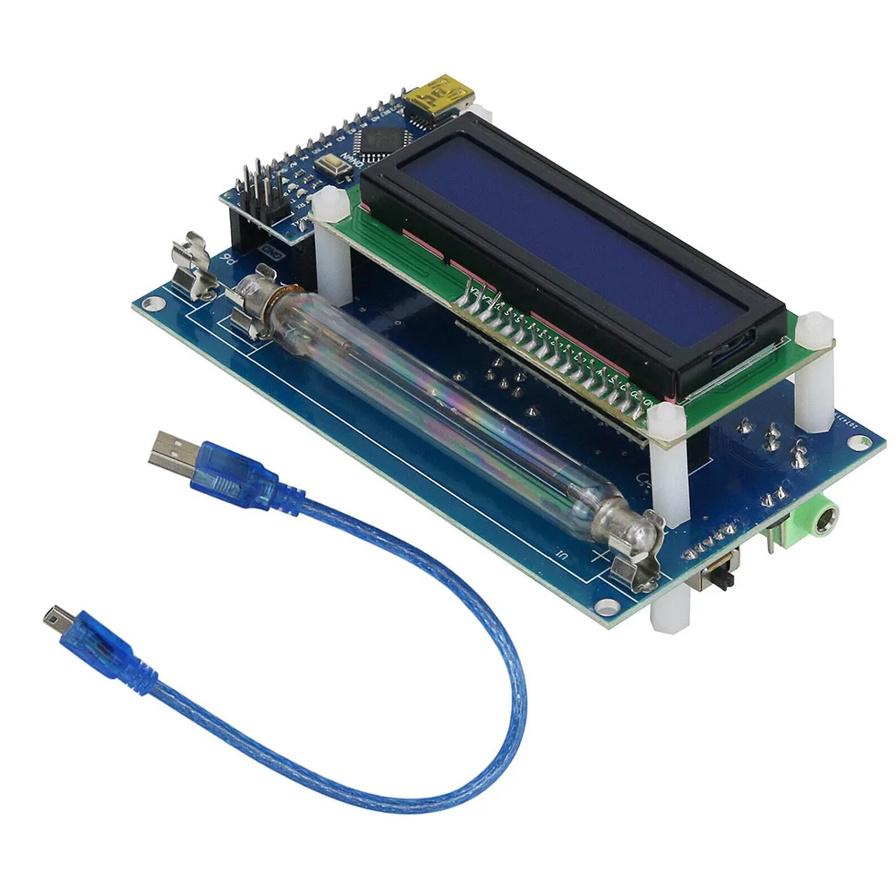 

1pcs Open Source Geiger Counter Meter Kit For Miller Tube Detector Radiation LCD GC-1602-NANO With LCD And For Nano