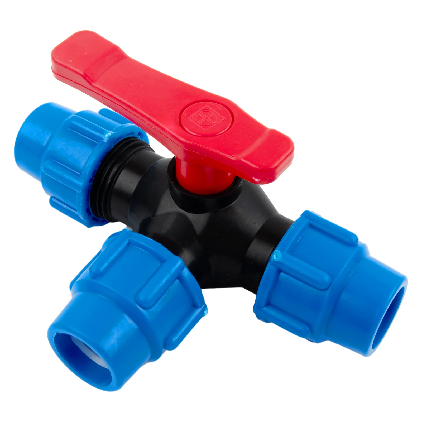 PE Pipe 3-Way Ball Valve 20/25/32/40/50mm Plastic Valve Ball Valve Valve Home Decoration Hardware Pipe Connection Tools Parts