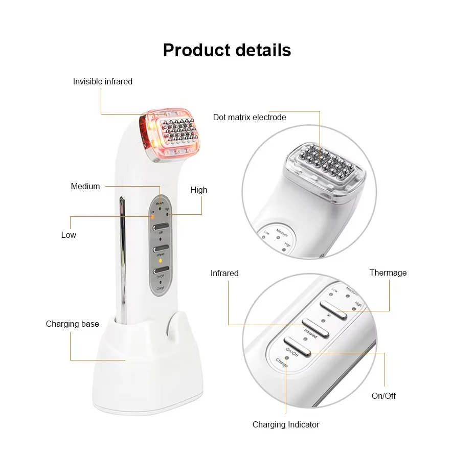 RF شد الجلد رفع الوجه إزالة التجاعيد آلة مصفوفة نقطية الوجه شد الجلد جهاز الجمال تقليص المسام أدوات #4