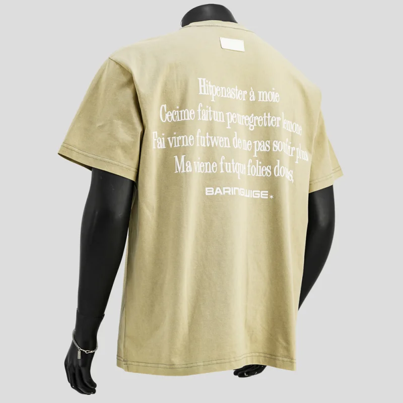 

2025 new men's clothing trend short sleeved T-shirt men's loose summer versatile retro street fashion printed top