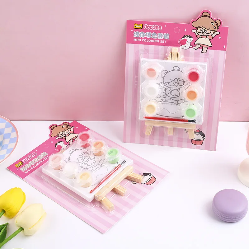 2023 NEW Children DIY Cartoon Cute Mini Graffiti Doodle Set Children Drawing Toys Creative Watercolor Painting Fun Graffiti Toys