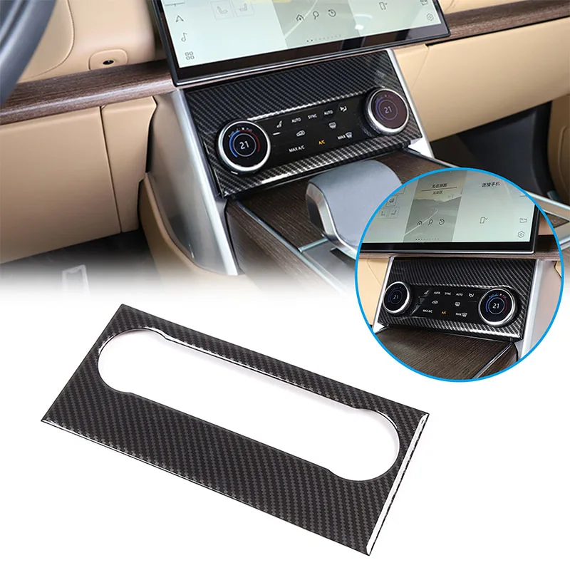 

For Range Rover Vogue 2023+ ABS Carbon Fiber Style Car Air Conditioning Adjustment Panel Frame Decorative Sticker