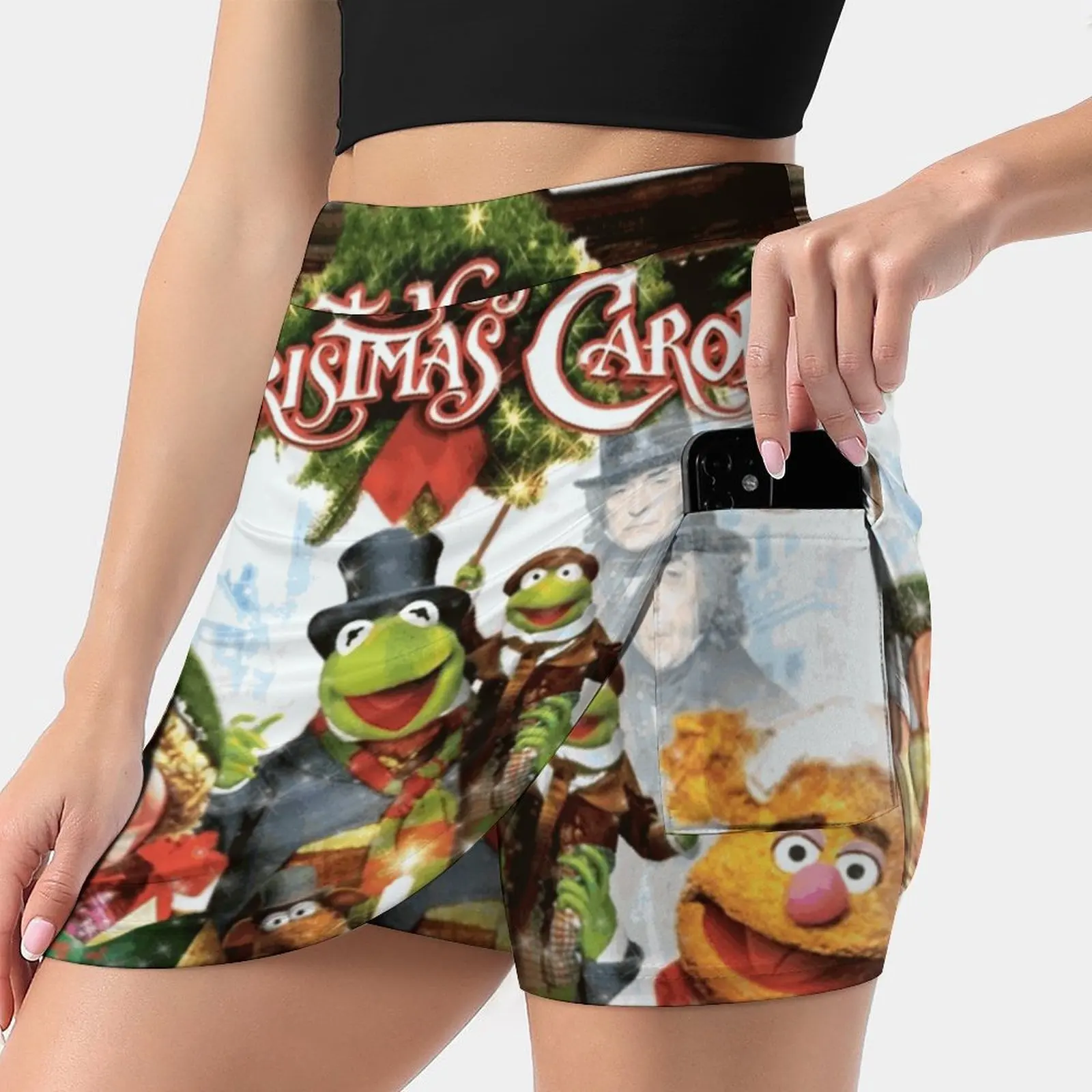 

The Christmas Carol Women's skirt Mini Skirts A Line Skirt With Hide Pocket The S The Frog Miss Piggy Christmas Carol Christmas