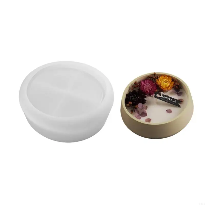 Flexible Sturdy Silicone Epoxy Resin Castes Mould Round Shaped Tray Dishes Mould for Craft and Home Decoration