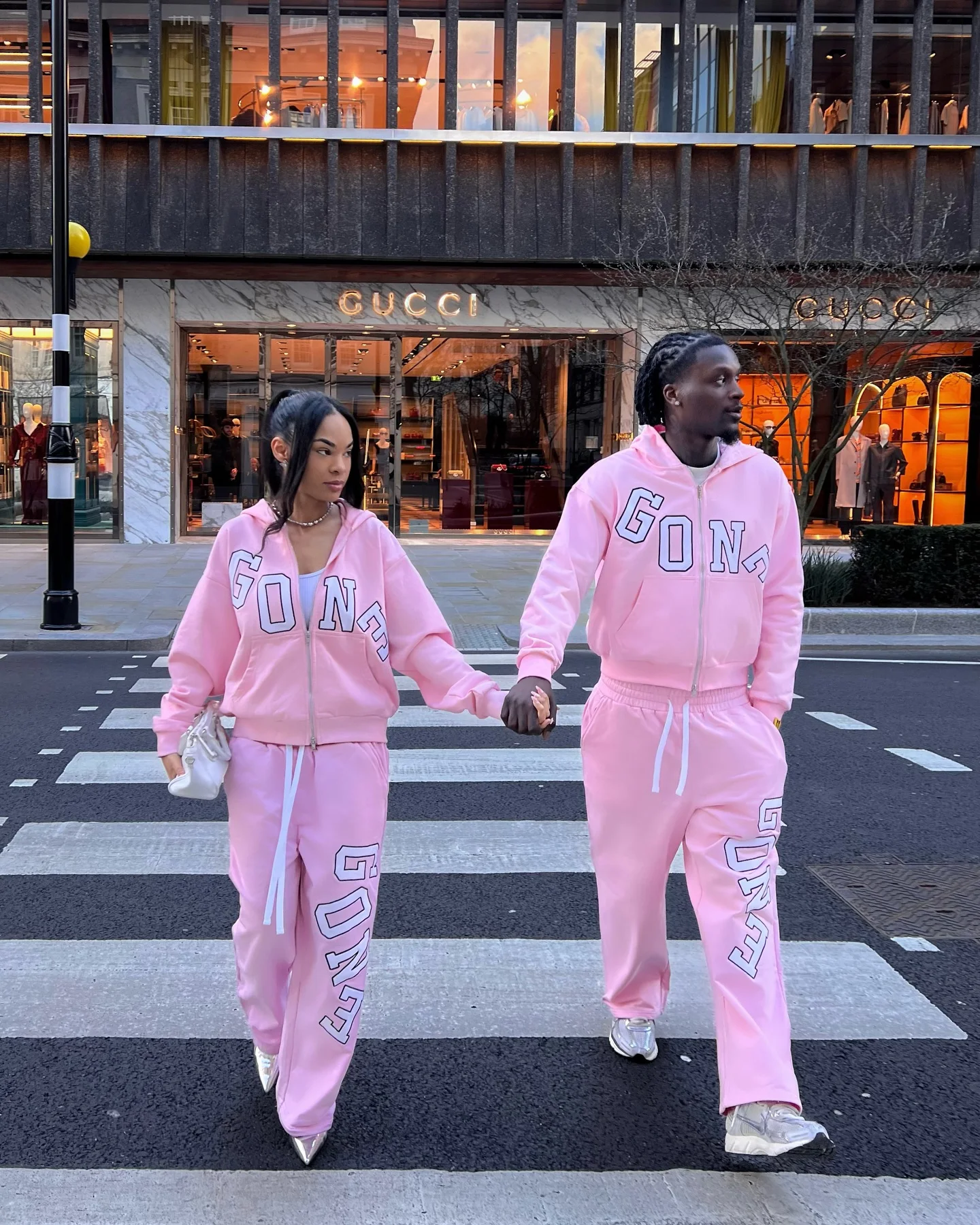 American Casual Letter Embroidery Mens Sportswear Two Piece Set Clothes Sweatshirt Harajuku Sweatpants Oversized Hoodie