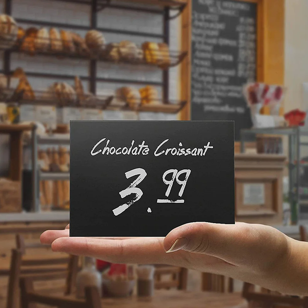 

10 Pcs Stands Handwritten Menu Card Chalk Board Signs for Tables Dry Erase with