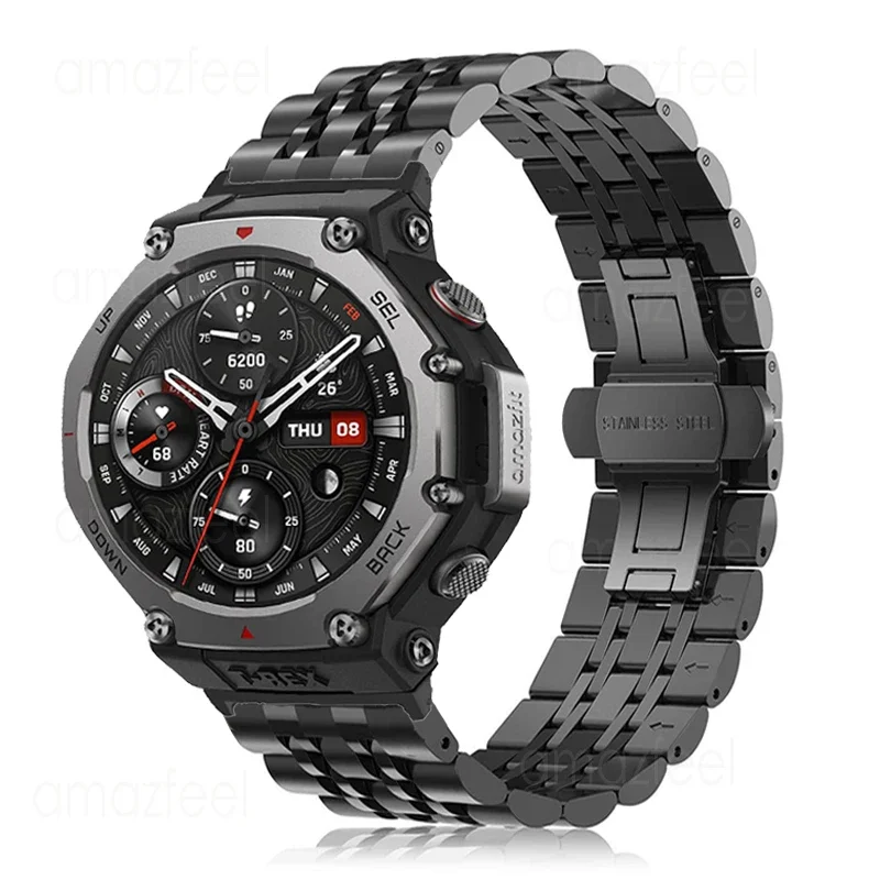 Stainless Steel Strap for AMAZFIT T REX 3 Smart Watch Bracelet for Amazfit T-Rex 3 Wristband for amazfit t rex 3 Metal Watchband
