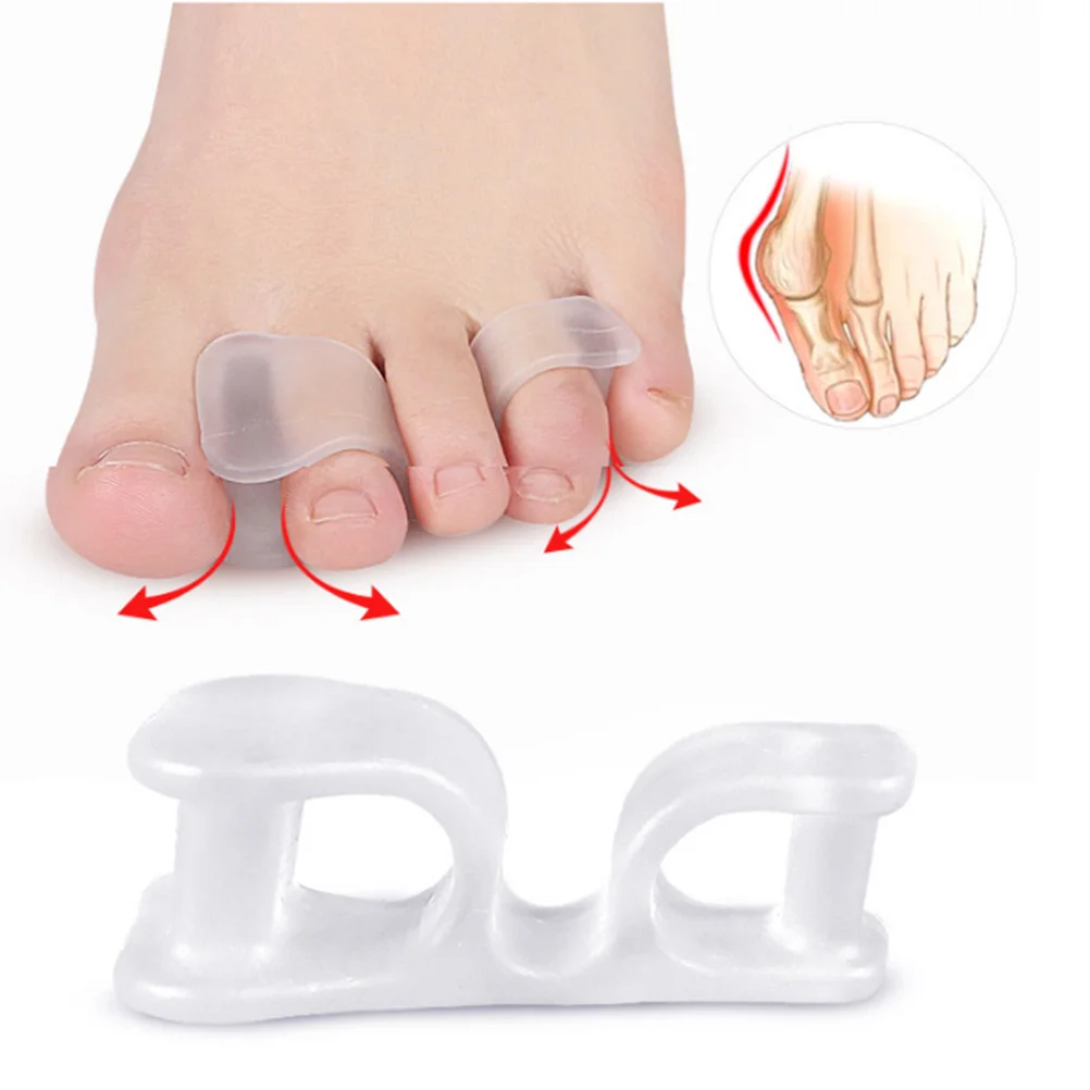 4 個の外反母趾矯正器 Sebs 足指セパレーター痛み緩和矯正器具外反母趾用フットケアツール透明矯正器