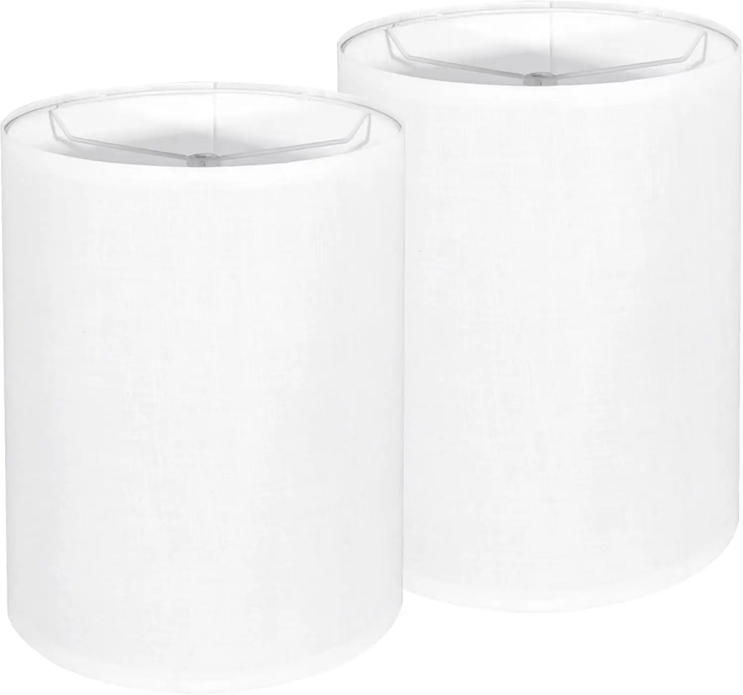 

Tall Lamp Shades Set of 2, 10" Top X 10" Bottom X 13" High Large Drum Lampshades for Table Lamps Floor Lamp, White Line
